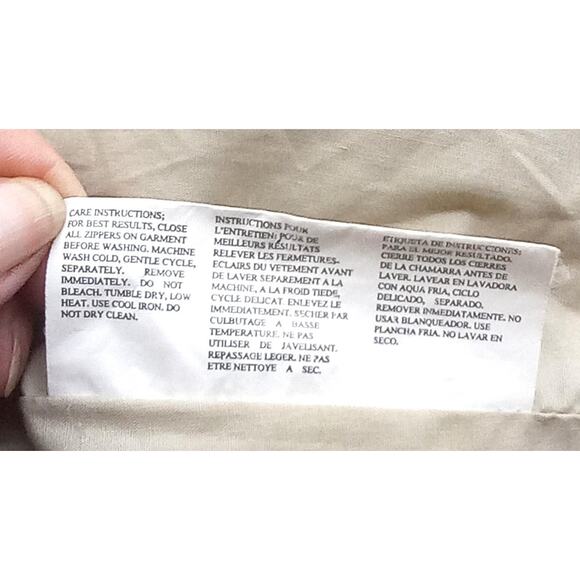 Field & Stream Barn Style Coat Men's Large Beige Canvas Zip & Snap Closure VTG - Picture 10 of 10